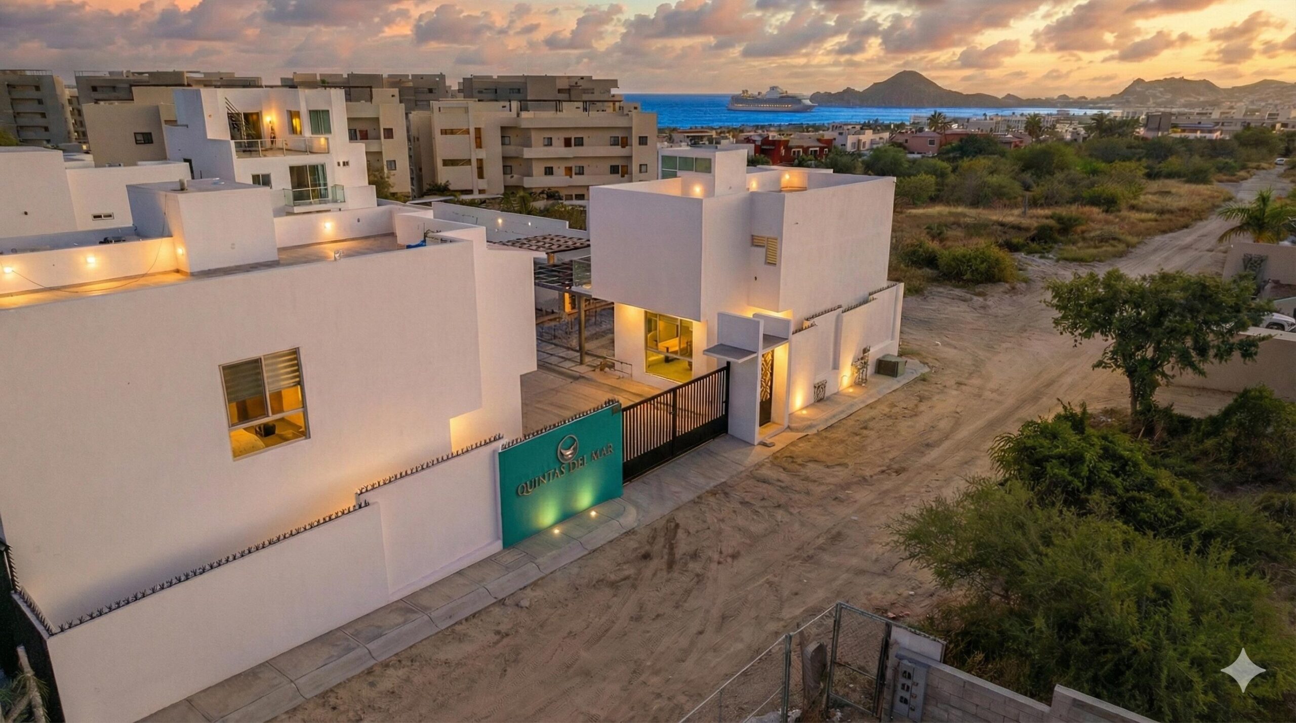 Los Cabos Cumbre Del Tezal Move-in ready and fully furnished. 2,045 sq ft of construction on a 2,551 sq ft lot with 3-car parking. Luxury finishes include marble flooring, wood kitchen with granite countertops, built-in wooden closets in all bedrooms, and vanities with tempered glass shower doors in all 3.5 baths. Fully equipped with 5 Gree inverter mini-split A/C units (3 ร 1-ton, 2 ร 2-ton), LG 22' French Door refrigerator, Whirlpool gas stove, and 1.7 cu ft microwave hood. Additional features: rooftop with bar, grill & sink, private terrace, storage, WiFi smart lock, private 5,000-liter cistern, and termite prevention system. ommunity: pool, gym, sports courts, kids' area, 3 clubhouses & 24/7 gated security for sale