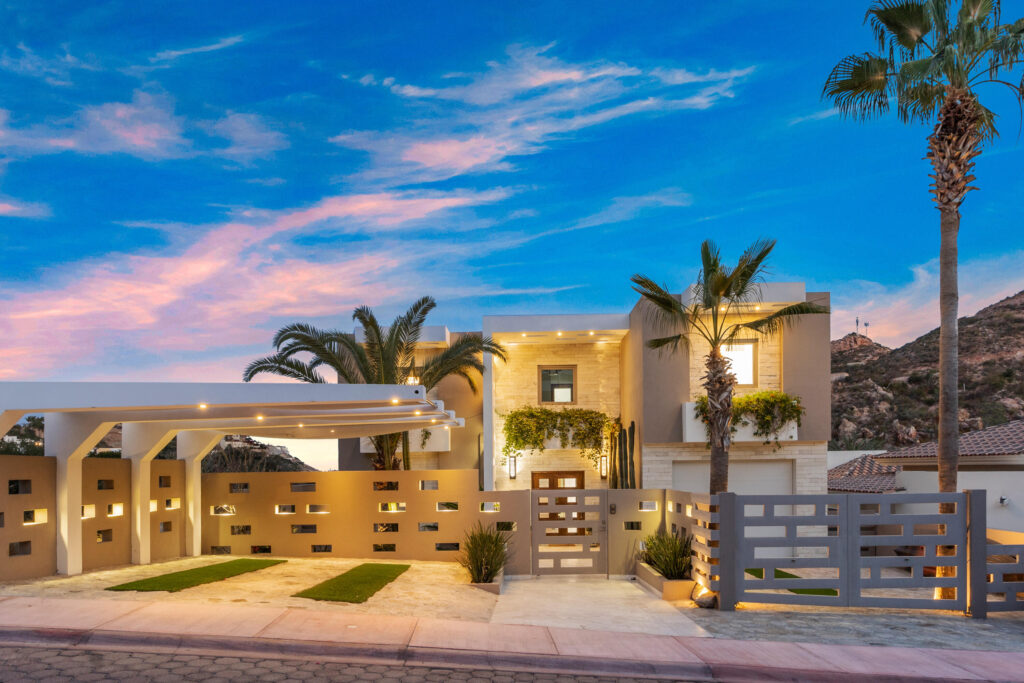 Los Cabos Cabo Colorado Discover modern luxury in this exquisitely designed home, built in 2020 and nestled within the exclusive, beachfront, private gated community of Cabo Colorado in San José del Cabo—just 2 miles from Palmilla Beach. Enjoy the convenience of living just steps from a stunning, sandy private beach within the community.With a striking contemporary aesthetic, this residence features gleaming white marble floors, beautifully appointed marble bathrooms, and captivating ocean – Casa Vista, Lot 7, San Jose del Cabo, BS