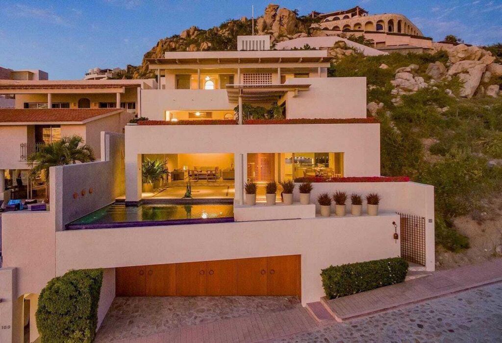Los Cabos Pedregal Csl This architect-designed luxury villa for sale in El Pedregal, Cabo San Lucas sits on one of the most exclusive addresses on the Pacific side of Land's End. Casa Alcaravan offers 6,536 sq ft across 5 bedrooms and 5 bathrooms, with 4,384 sq ft of air-conditioned living space and 3,267 sq ft of decks built for ocean- – Camino Grande, Cabo San Lucas, BS