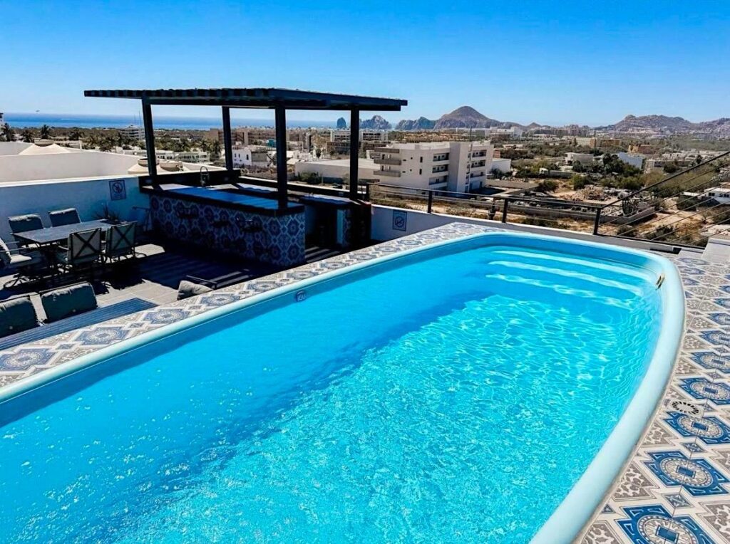 Los Cabos Cora Aqua Tower, located within Club Campestre San José del Cabo, one of Los Cabos' premier gated communities. Features 2 bedrooms, 2 full bathrooms, a guest half bath, TV room, laundry room, ocean – Condo Torre Serena #202, Cabo San Lucas, Cabo San Lucas, BS