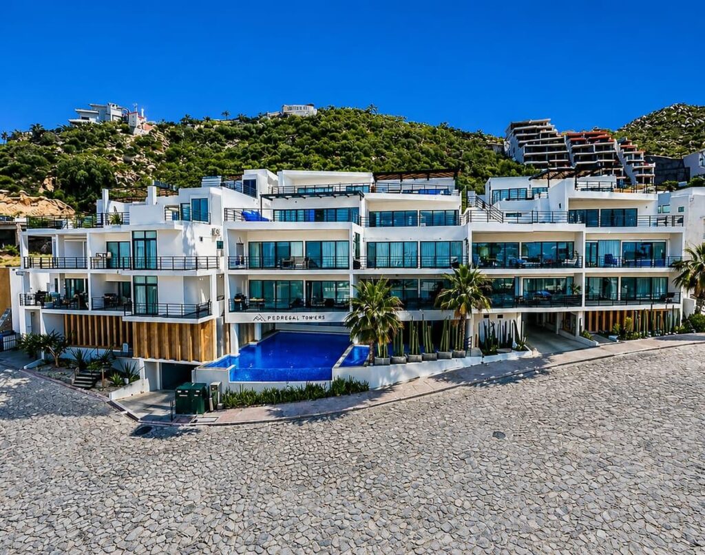 Los Cabos Pedregal Towers Pedregal Towers A03 is a rare 3BR/3BA condo in Cabo San Lucas exclusive Pedregal community, walkable to downtown and the marina. Floor-to-ceiling sliding doors connect the living area to a private terrace with city/mountain – Penthouse Moreli, Cabo Corridor, BS